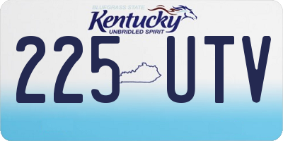 KY license plate 225UTV