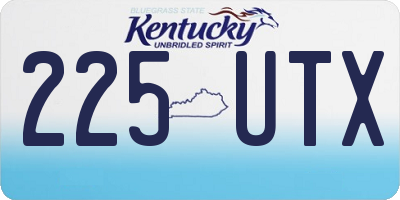 KY license plate 225UTX
