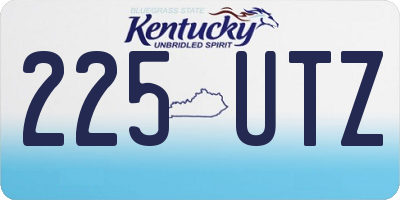 KY license plate 225UTZ