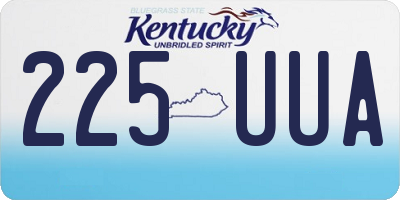 KY license plate 225UUA