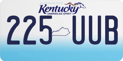 KY license plate 225UUB