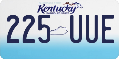 KY license plate 225UUE