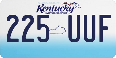 KY license plate 225UUF