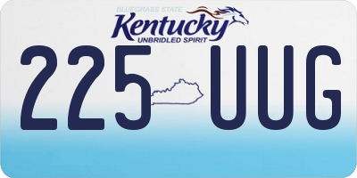 KY license plate 225UUG
