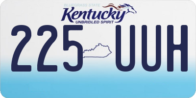 KY license plate 225UUH