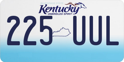 KY license plate 225UUL