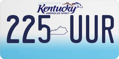 KY license plate 225UUR