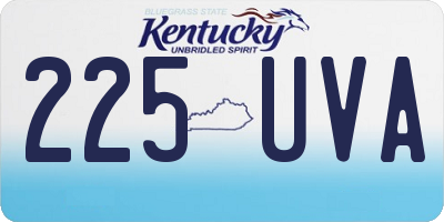 KY license plate 225UVA