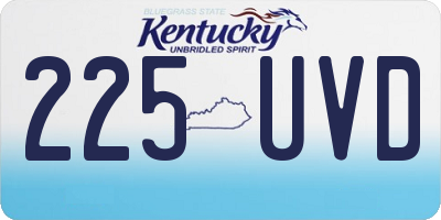 KY license plate 225UVD