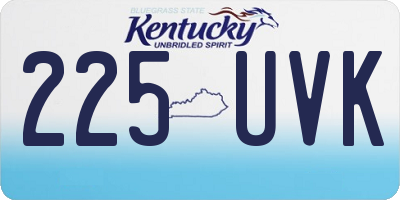 KY license plate 225UVK