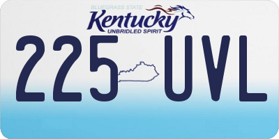KY license plate 225UVL
