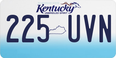KY license plate 225UVN