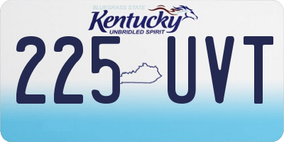 KY license plate 225UVT