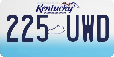 KY license plate 225UWD