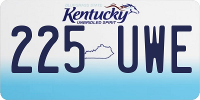 KY license plate 225UWE
