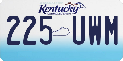 KY license plate 225UWM