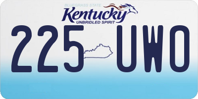 KY license plate 225UWO