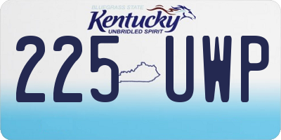 KY license plate 225UWP