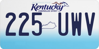 KY license plate 225UWV