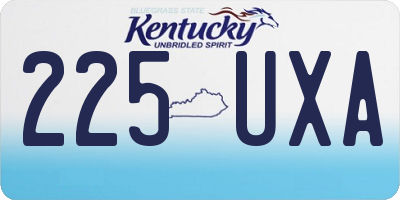 KY license plate 225UXA