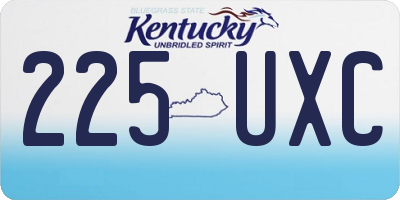 KY license plate 225UXC