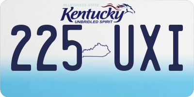 KY license plate 225UXI