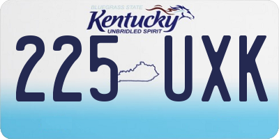 KY license plate 225UXK