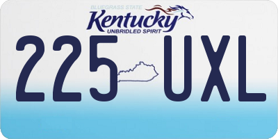 KY license plate 225UXL