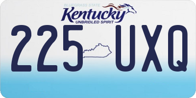 KY license plate 225UXQ