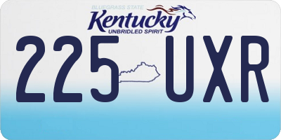 KY license plate 225UXR