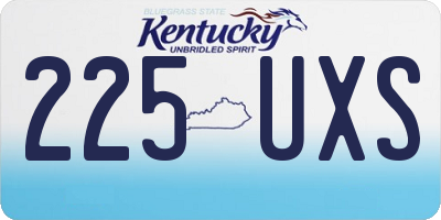 KY license plate 225UXS