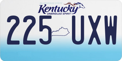KY license plate 225UXW