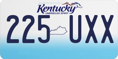 KY license plate 225UXX