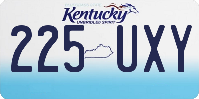 KY license plate 225UXY