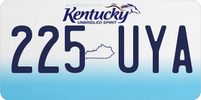 KY license plate 225UYA