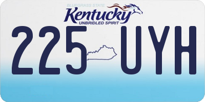 KY license plate 225UYH