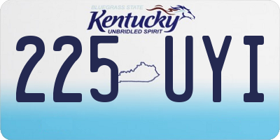 KY license plate 225UYI