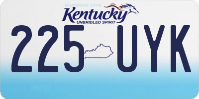 KY license plate 225UYK