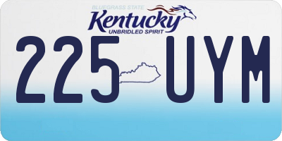 KY license plate 225UYM