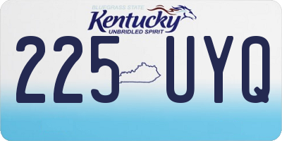 KY license plate 225UYQ