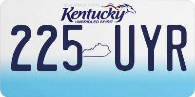 KY license plate 225UYR