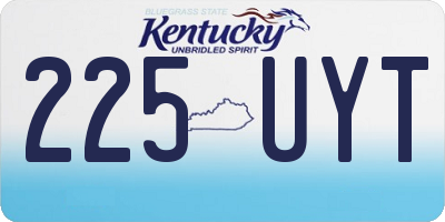 KY license plate 225UYT