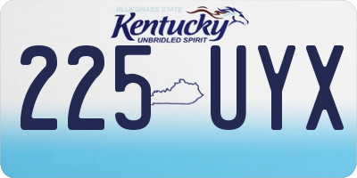 KY license plate 225UYX