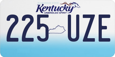 KY license plate 225UZE