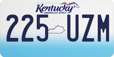 KY license plate 225UZM