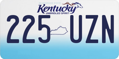 KY license plate 225UZN