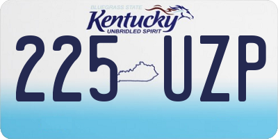 KY license plate 225UZP