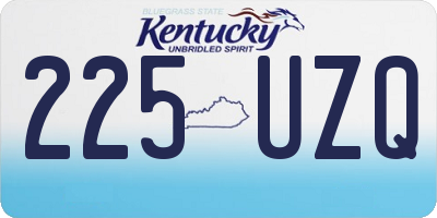 KY license plate 225UZQ