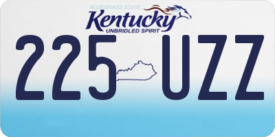 KY license plate 225UZZ