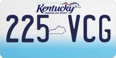 KY license plate 225VCG